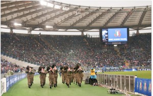 fanfara della Sezione allo Stadio Olimpico